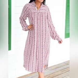 Heyson Long sleeve Midi Dress  NWT